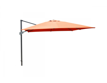 Parasol Alu Déporté Carré 3X3 Mandarine + Tilt + Pied