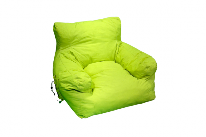 Pouf Chair With Amrests Lime Green Avec Accoudoirs