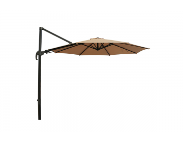 Parasol Déporté Rond Mini Roma Delux 3M Taupe + Pied