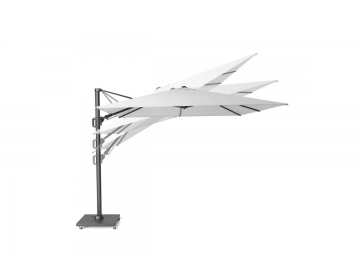 Parasol Alu Déporté carré 3X3 Nova Sun Soft Grey + Tilt+Pied