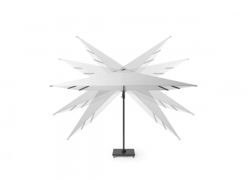 Parasol Alu Déporté carré 3X3 Nova Sun Soft Grey + Tilt+Pied