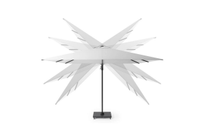 Parasol Alu Déporté carré 3X3 Nova Sun Soft Grey + Tilt+Pied