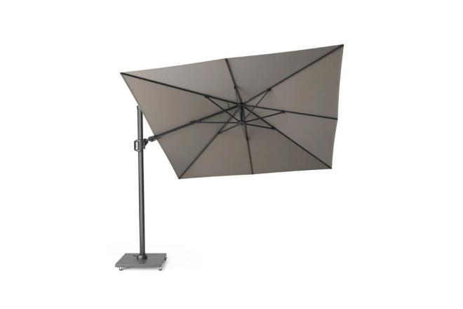 Parasol Alu Déporté carré 3X3 Nova Sun Soft Grey + Tilt+Pied