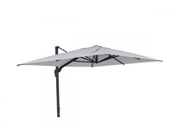 Parasol Alu Déporté rectangle 3X4 Nova Sun Grey + Pied Noir