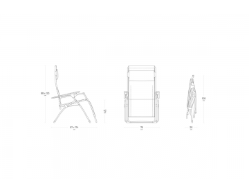 Relax FUTURA XL Batyline® Duo Galet Noir