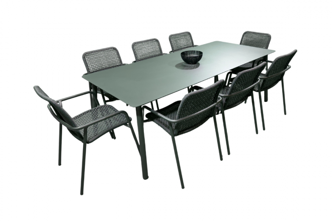 Ensemble Repas Durham 220x100 Charcoal