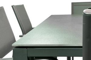 Ensemble Repas Stoneo 180X100  6 places Duca Grey/Mystic