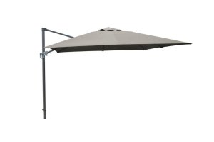 Parasol Alu Déporté Carré 3X3 Taupe + Tilt + Pied