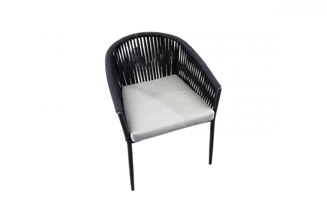 Fauteuil Gizella Armchair Charcoal + Coussin Natte Grey