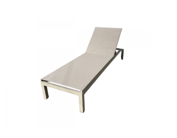 Lit de Soleil Cadzand Stack SL Alu Q Grey Mat Textilène Taupe