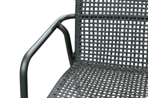 Chaise Durham Sac  Alu Charcoal Mat Rope Ch Charcoal Black