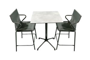 Ensemble Repas Horizon 69X69 Middle HPL Ciment