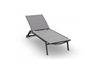 Lit de Soleil Hydra SL Alu Charcoal Mat Textilène Silver Grey