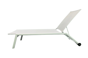 Lit de Soleil Hydra SL Alu White Mat Textilène Silver Light Grey