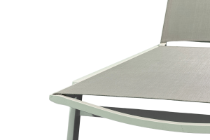 Lit de Soleil Hydra SL Alu White Mat Textilène Silver Light Grey