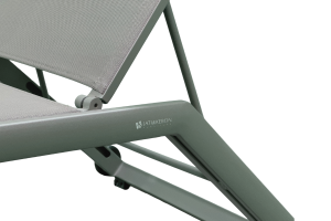 Lit de Soleil Hydra SL Alu Q Grey Mat Textilène Taupe