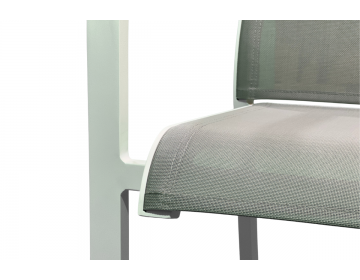 Chaise Karol Alu White Mat + Light Grey