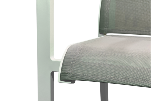 Chaise Karol Alu White Mat + Light Grey